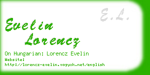 evelin lorencz business card